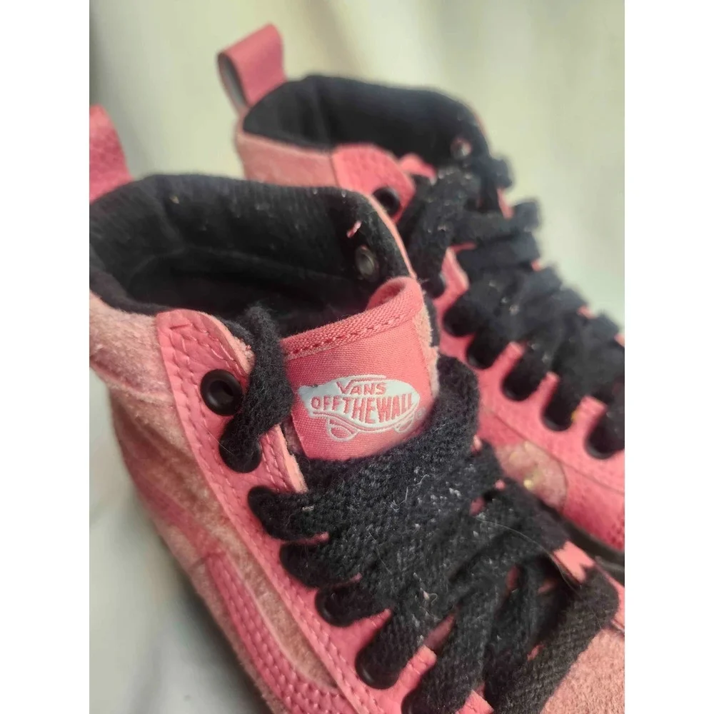 Vans Sk8-Hi Sneakers Mens 3.5 Pink Suede High Top Shoes 721356 Skate Lace Up